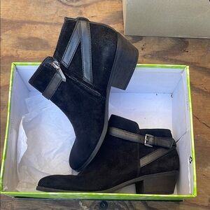 Sam Edelman Black Suede Ankle Boots